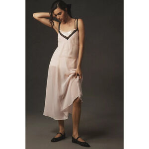 NWT Anthropologie Sleeveless Shine Midi Slip Dress - Size 8